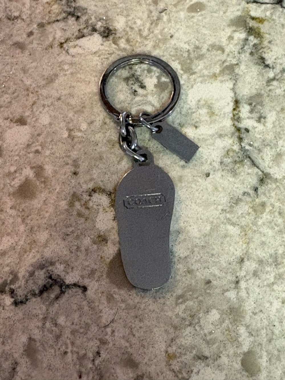 Vintage Y2K Coach Mint Green & Burgundy Flip Flop Keychain Charm - Picture 5 of 9